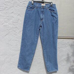 L.L. Bean Blue Jeans Woman Size 14 Fleece Lined Denim Relaxed Fit Straight Leg